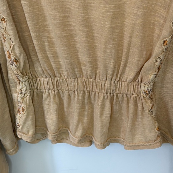 FREE PEOPLE Throwback Top Sand Combo Sz XS - Picture 8 of 16